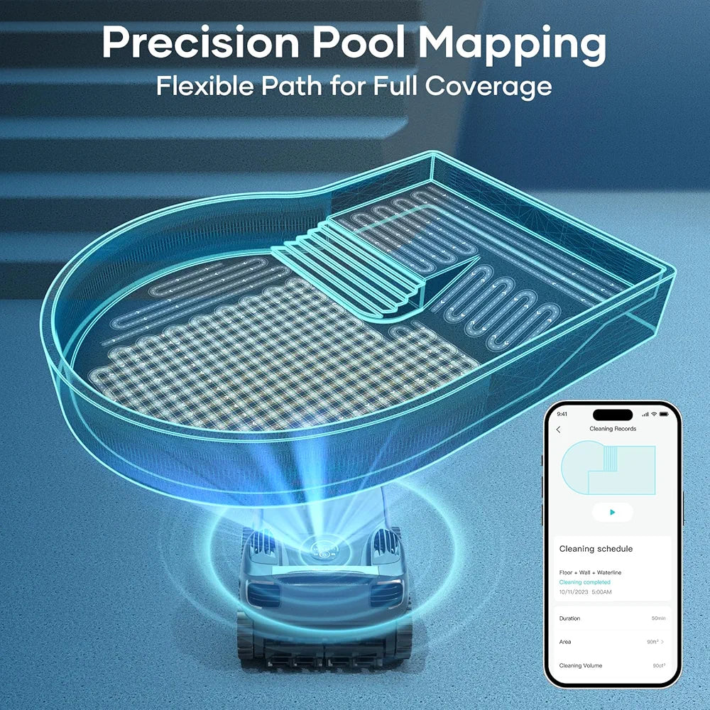 Aiper Scuba X1 Pro Max Pool Cleaning Robot, Pool Mapping