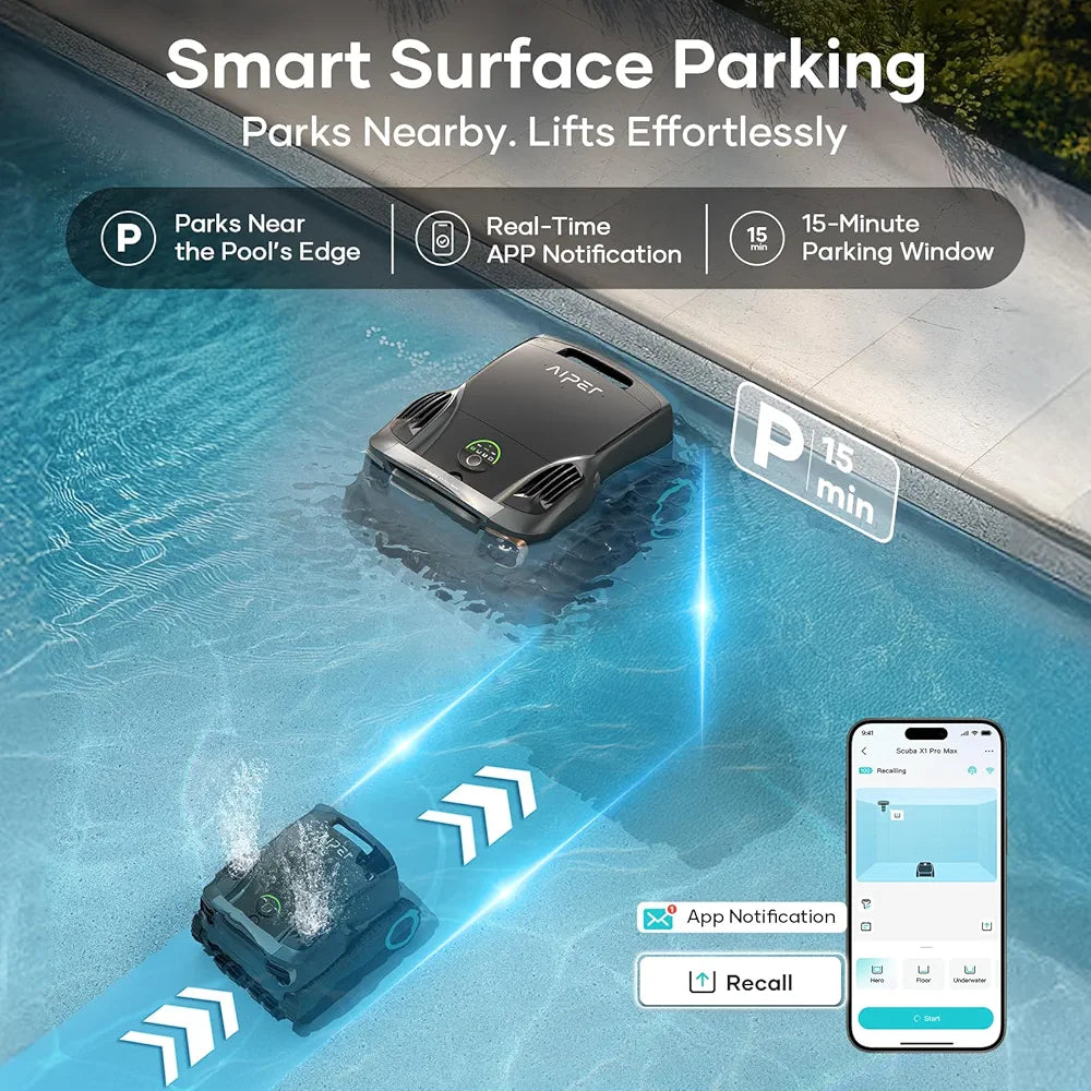 Aiper Scuba X1 Pro Max Pool Cleaning Robot, Pool Mapping
